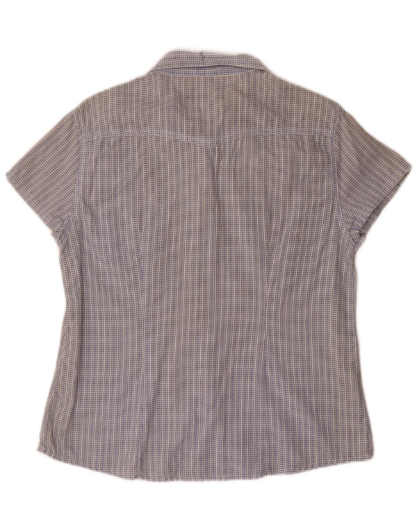 Lee Kortærmet skjorte til kvinder UK 14 Stor blå ternet bomuld