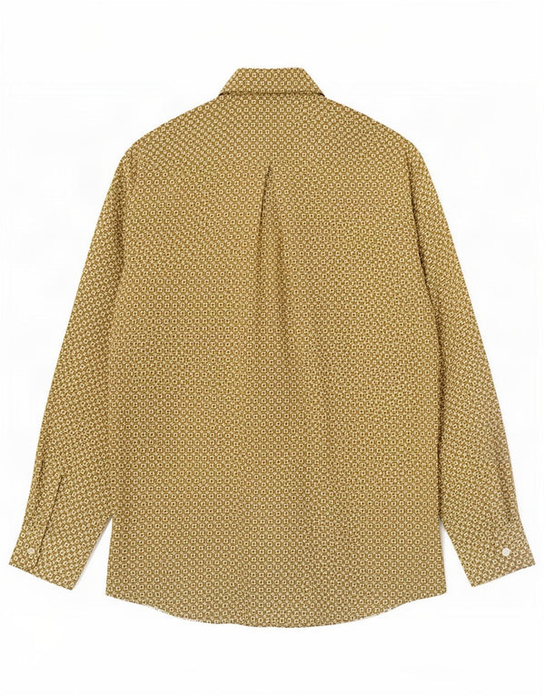Vintage Herre Regular Fit skjorte Medium Khaki Geometric