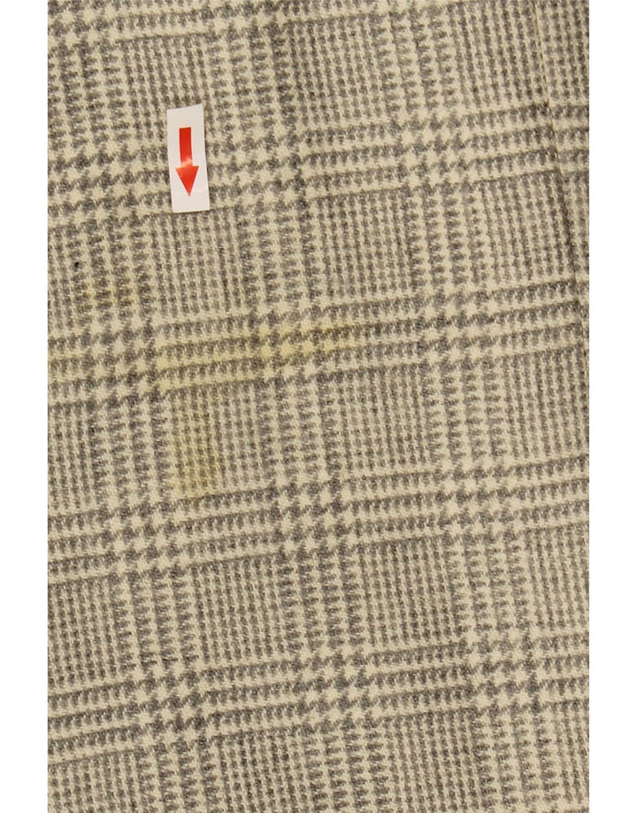 Vintage blazerjakke til mænd med 2 knapper UK 40 Large Grå Houndstooth