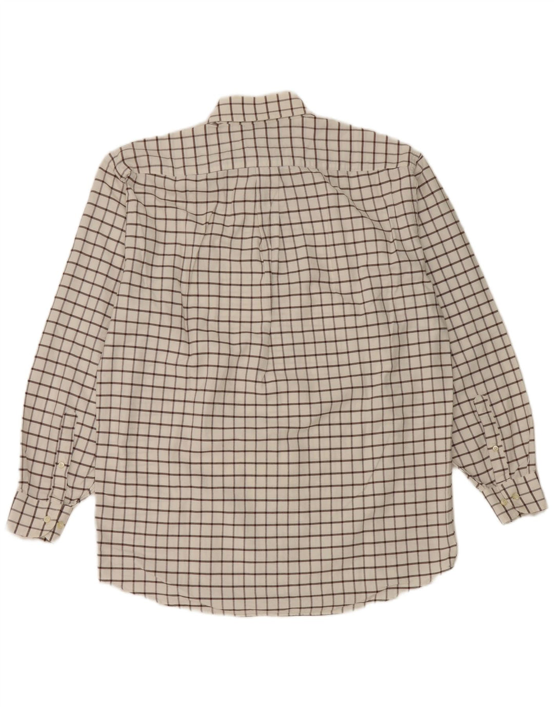 Etro Herre Milano flannelskjorte str. 42 Stor hvid ternet bomuld