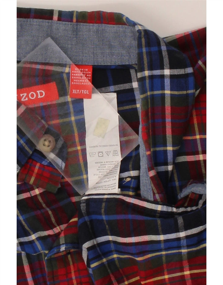 IZOD Mens Big & Tall Flannel Shirt XL Red Check Cotton Vintage Izod and Second-Hand Izod from Messina Hembry 