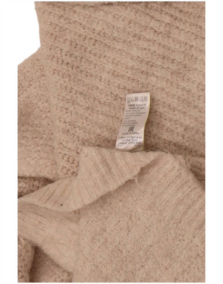 Marks & Spencer Dame Longline Cardigan Sweater UK 12 Medium Off White