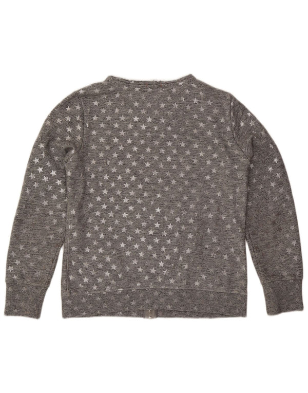 Superdry Womens abstrakt mønster træningsdragt topjakke UK 16 Large Grå