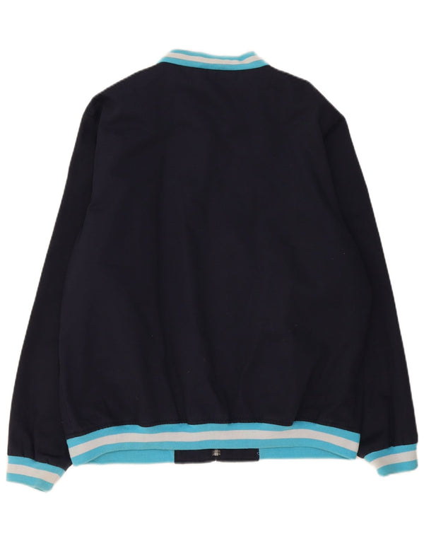 Merc Herre Bomber Jacket UK 42 XL Navy Blue Colourblock Cotton