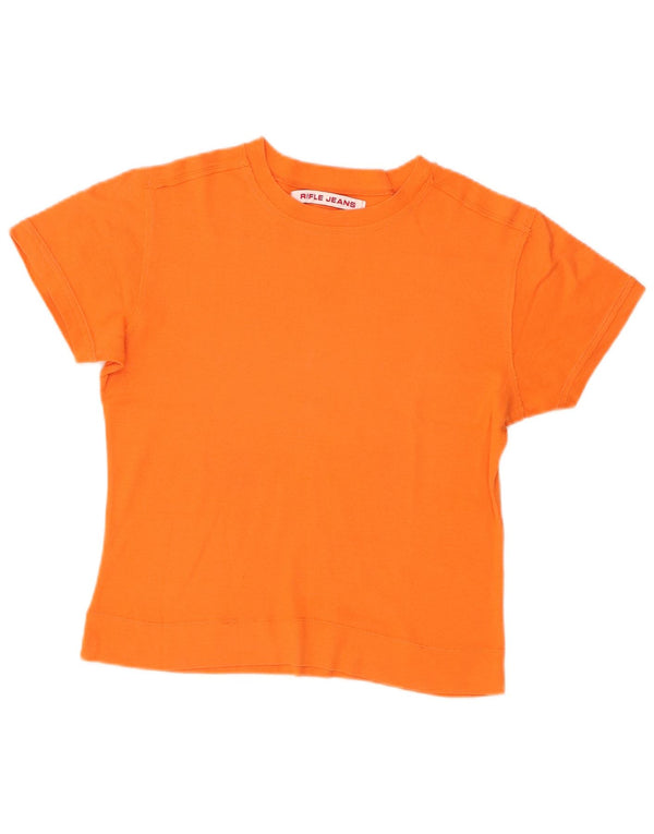 Rifle Dame Crop T-Shirt Top UK 14 Large Orange