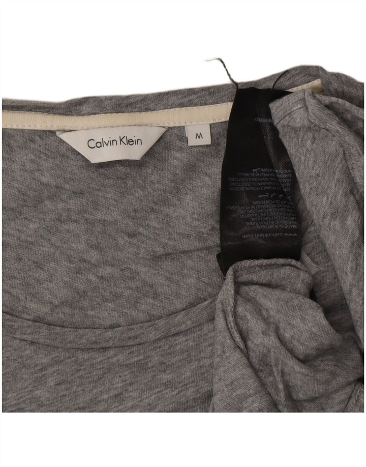 CALVIN KLEIN Herre grafisk T-shirt Top Medium Grey Flecked Bomuld