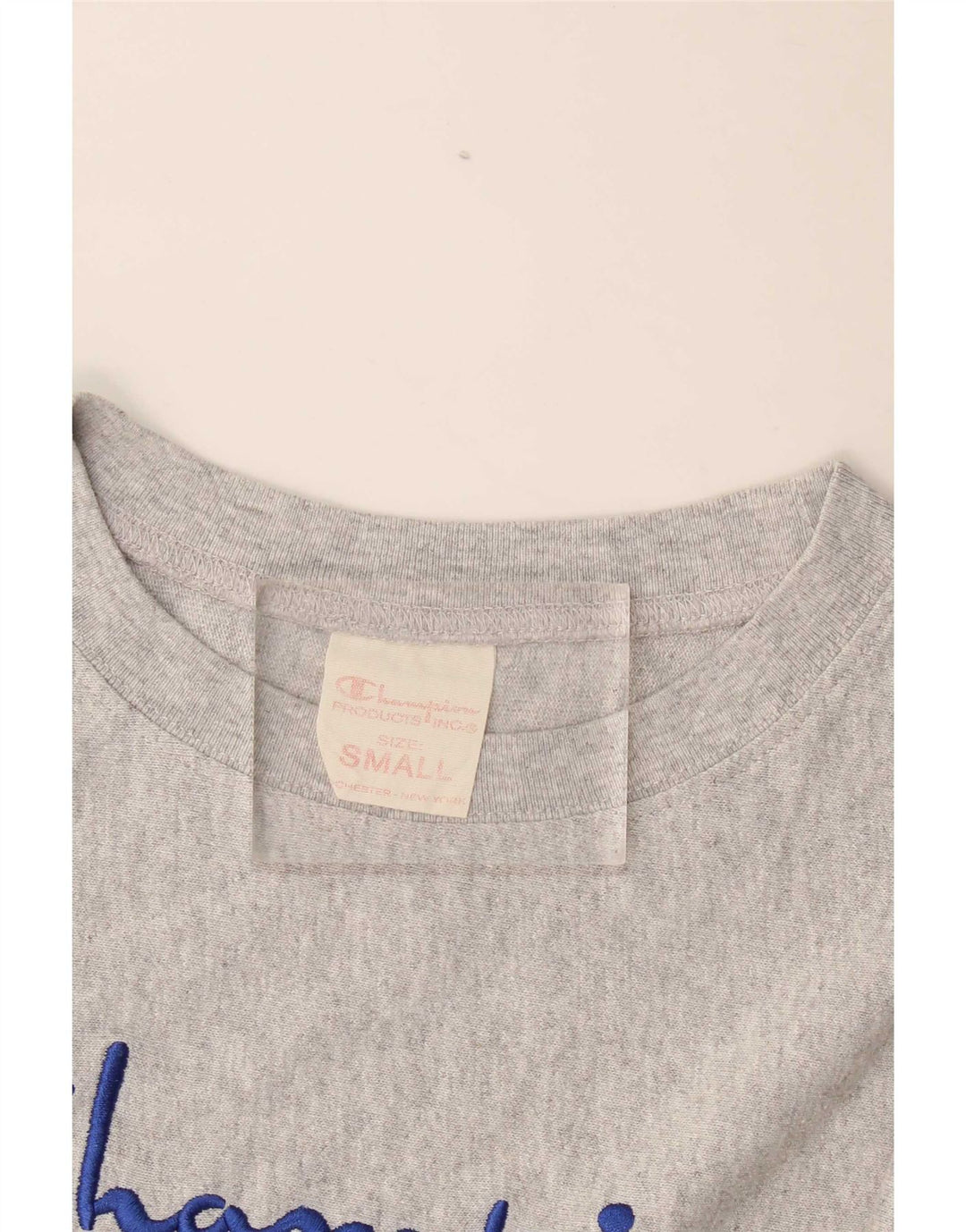 Champion Herre Grafisk T-Shirt Top Lille Grå Flecked