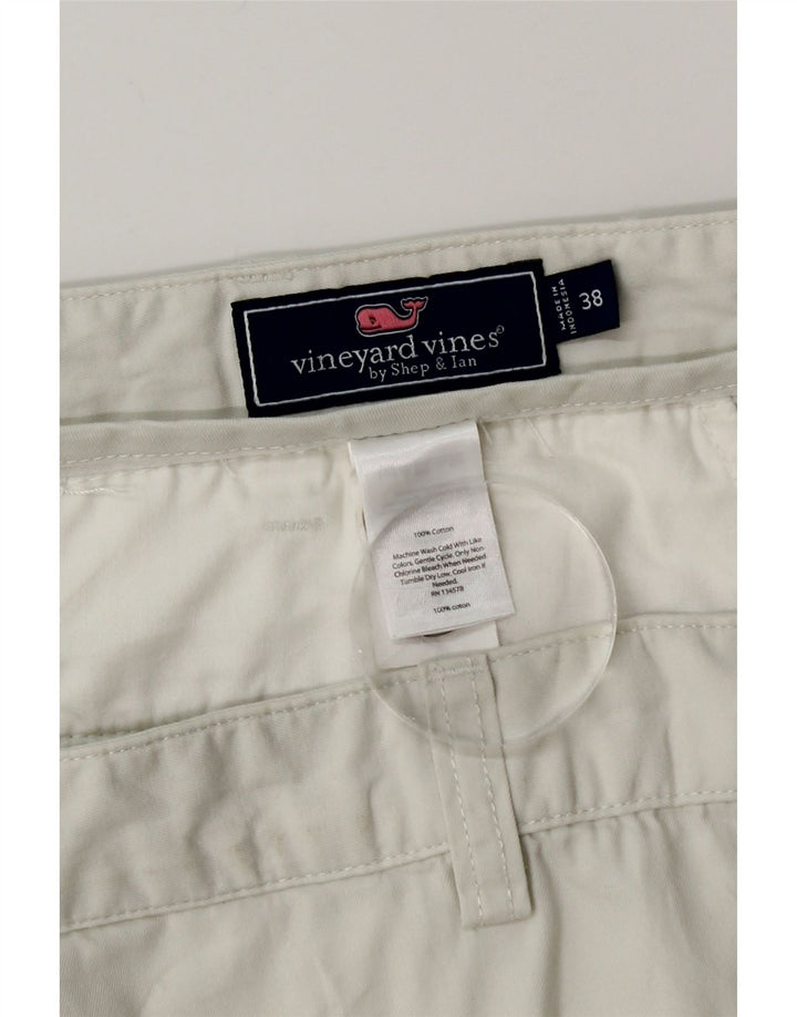 VINEYARD VINES Herre Chino Shorts W38 XL Hvid Bomuld
