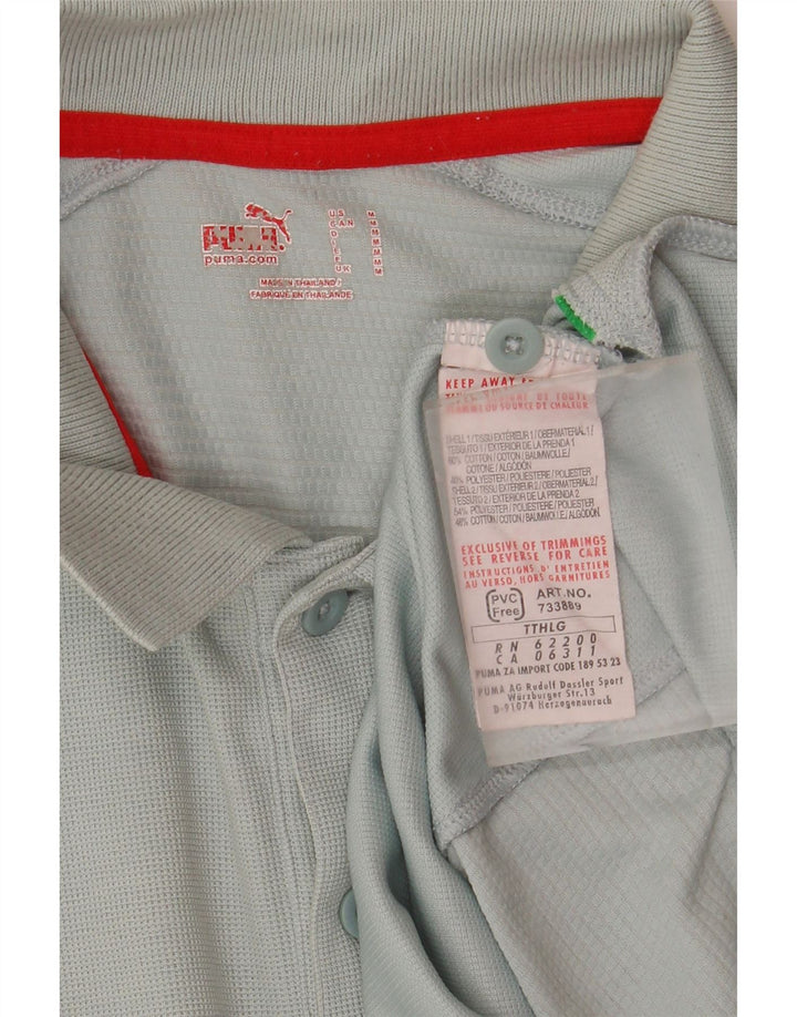 Puma Herre Italia Grafisk Polo Shirt Medium Blå Bomuld