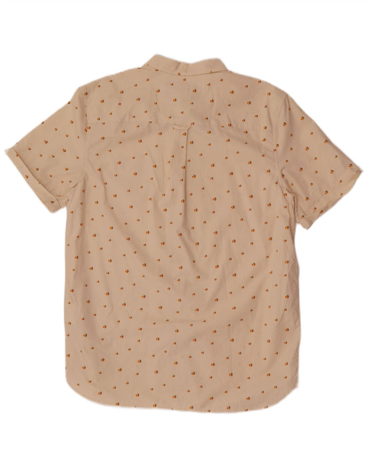 Lyle & Scott Kortærmet Herreskjorte Stor Beige Plettet Bomuld