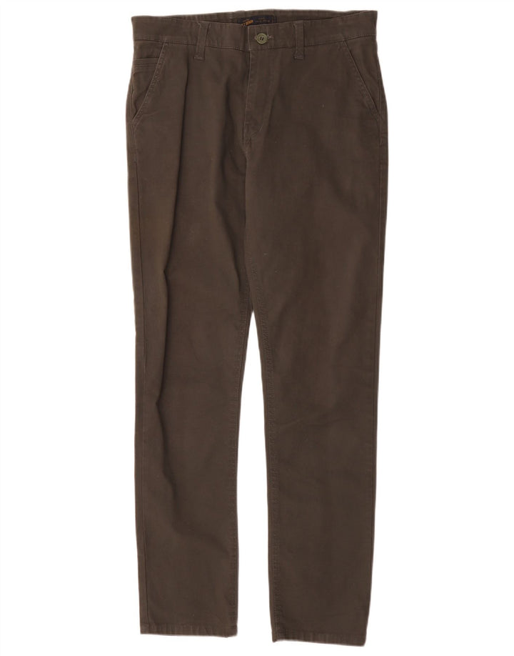 Zara Herre Slim Chino Bukser Large W32 L30 Khaki