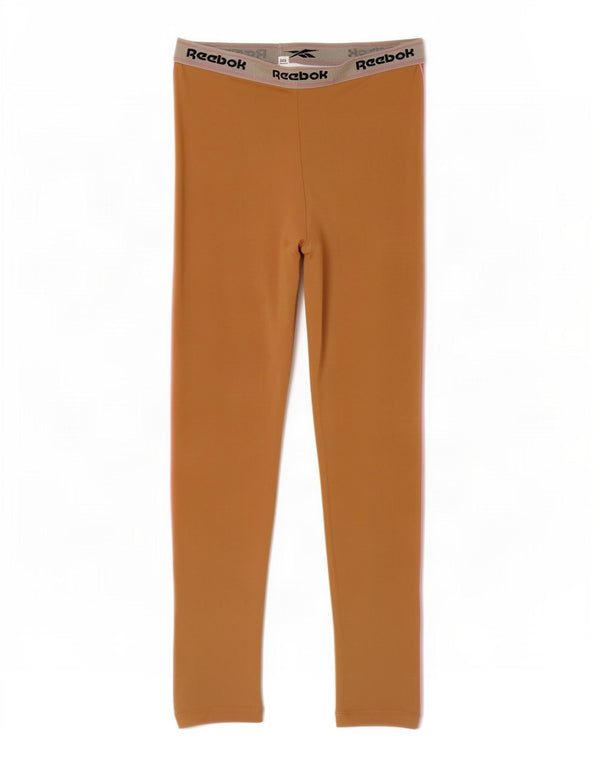 Reebok Girls Grafiske Leggings 8-9 år Beige Colourblock Polyester