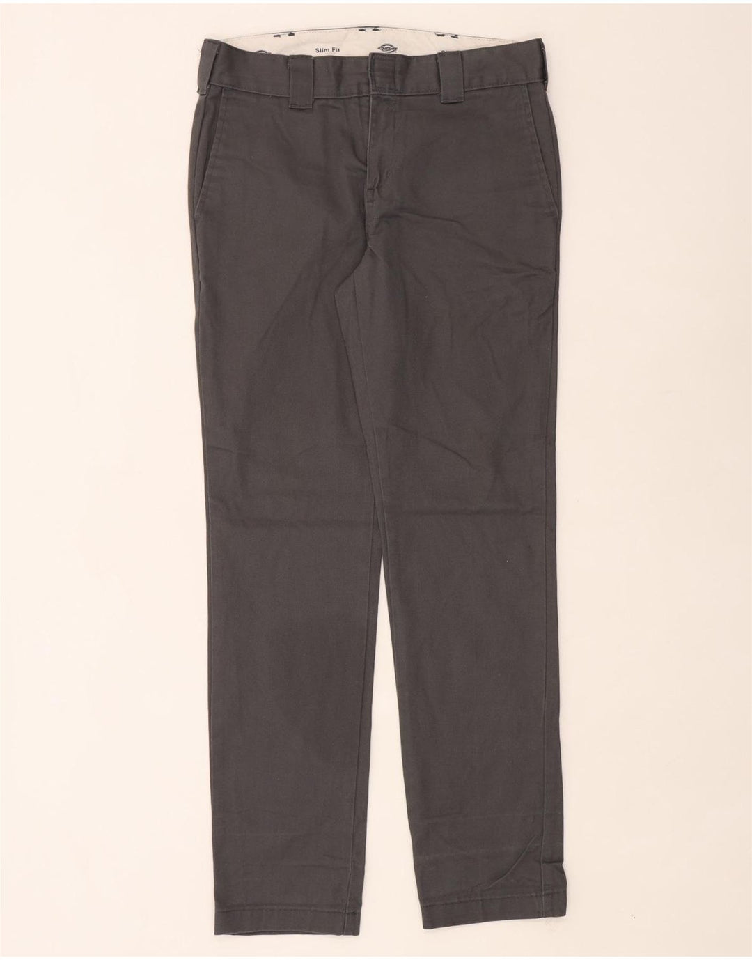 Dickies Herre Slim Fit Chino Bukser W30 L32 Grå Polyester