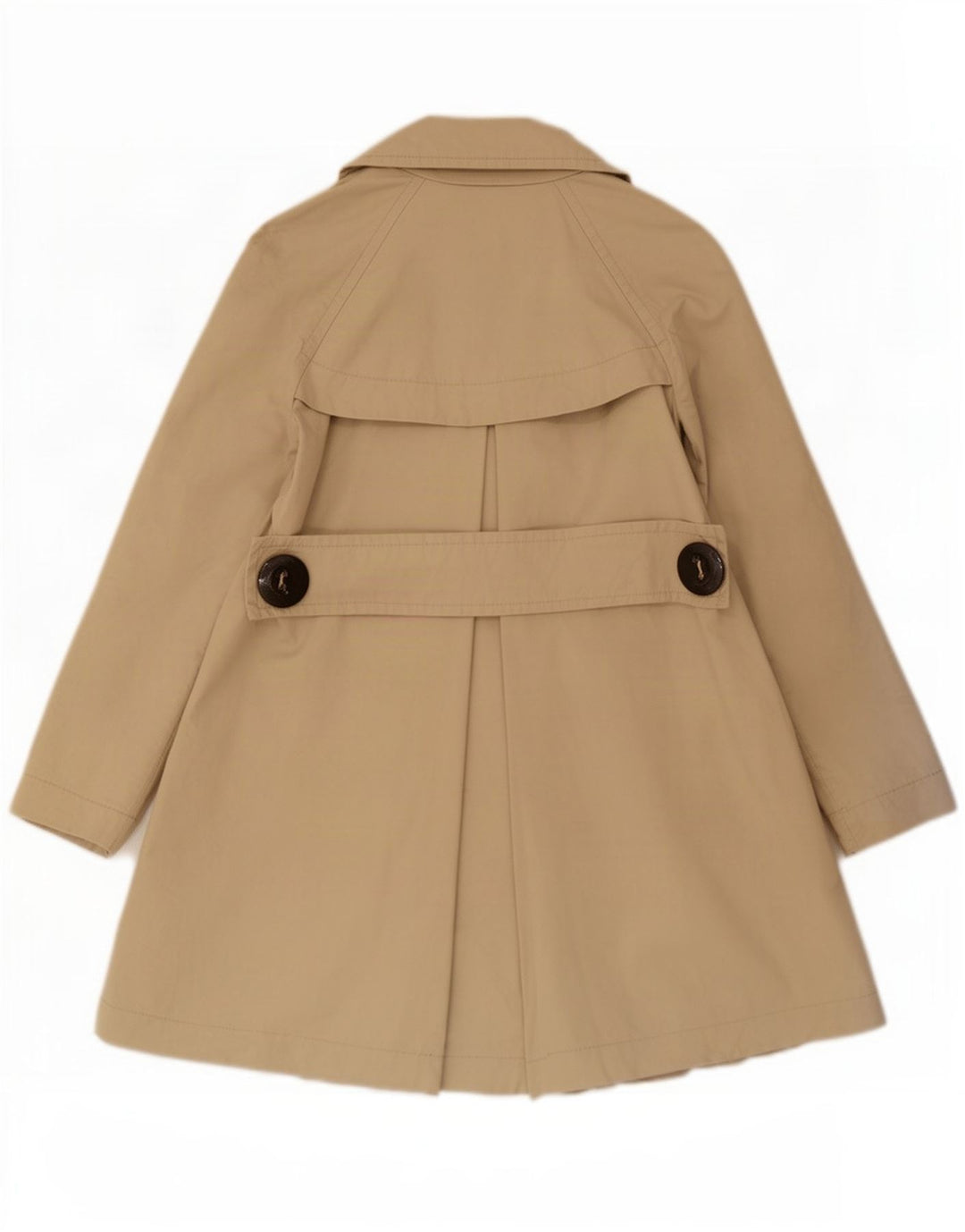 Zara Womens Oversized Trench Coat UK 10 Small Beige Polyamid
