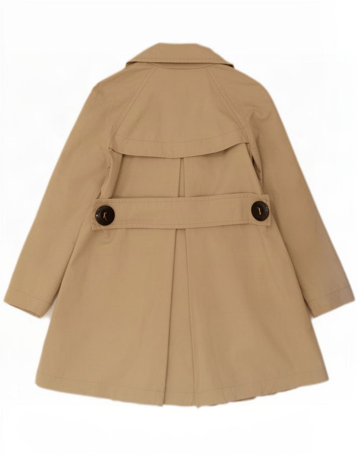 Zara Womens Oversized Trench Coat UK 10 Small Beige Polyamid