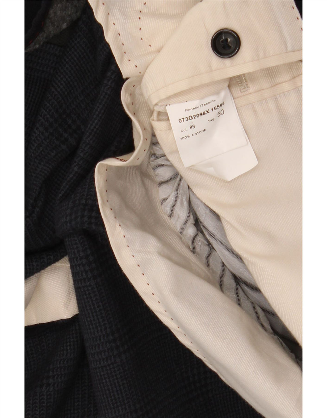 Manuel Ritz Herre 2 Button Blazer Jacket IT 50 Large Navy Blue Houndstooth