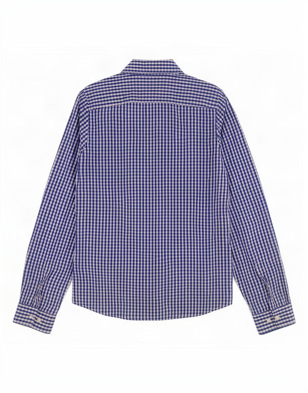 Hollister Herreskjorte Medium Blue Gingham Cotton