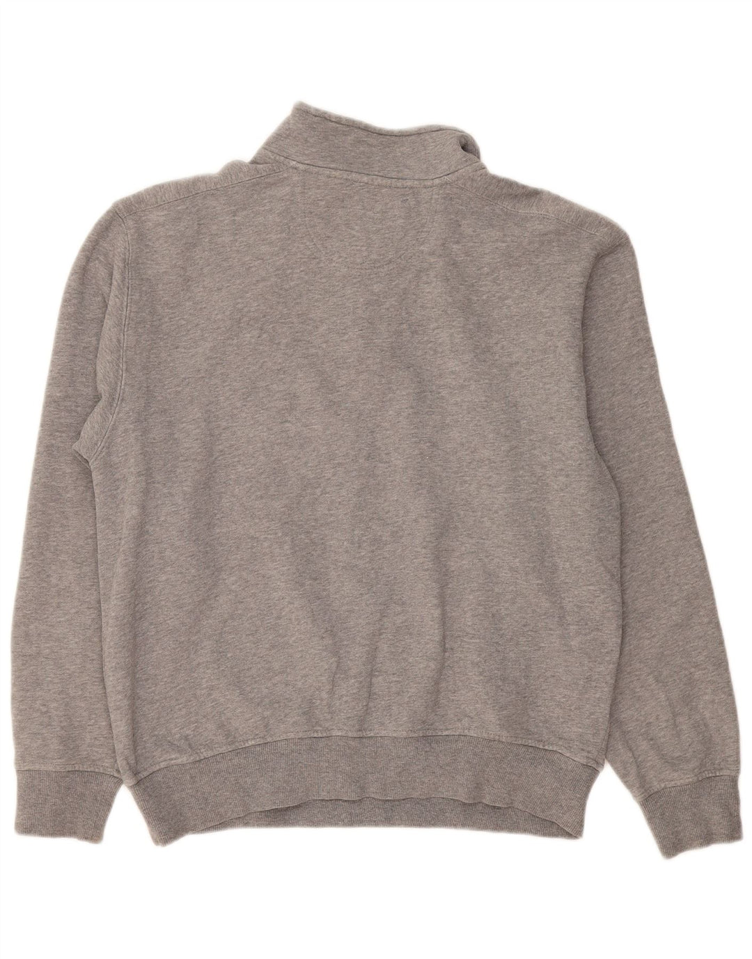 Izod Sweatshirt med lynlås til mænd, stor grå flækket bomuld