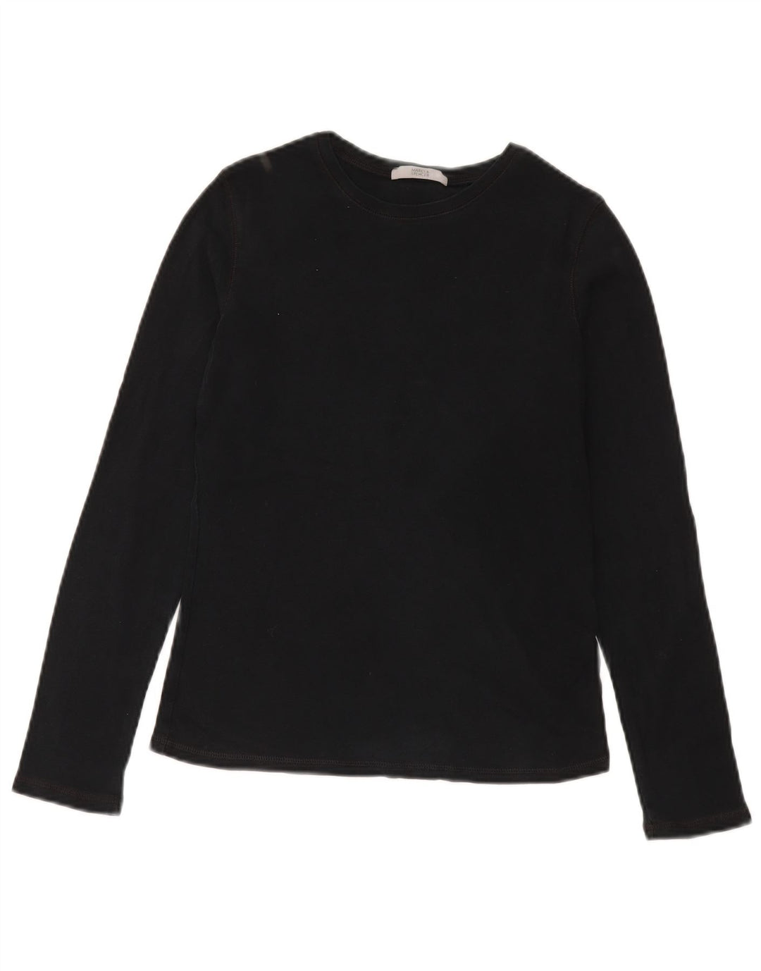 Marks & Spencer Dametop Langærmet UK 8 Small Black Bomuld