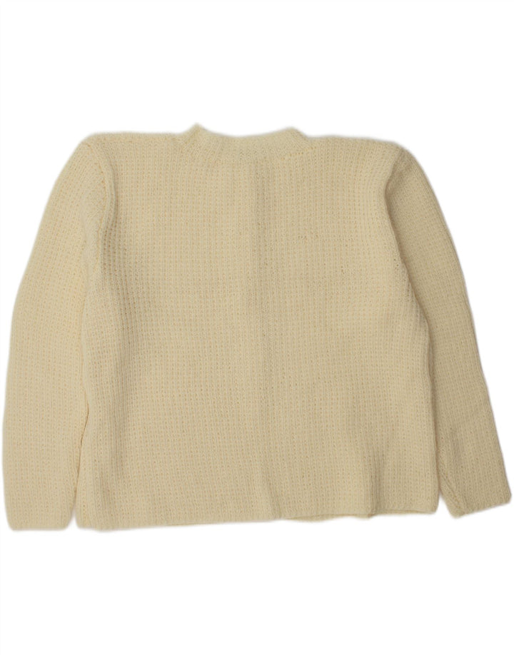 VINTAGE Womens Cardigan Sweater UK 20 2XL Off White Vintage Vintage and Second-Hand Vintage from Messina Hembry 