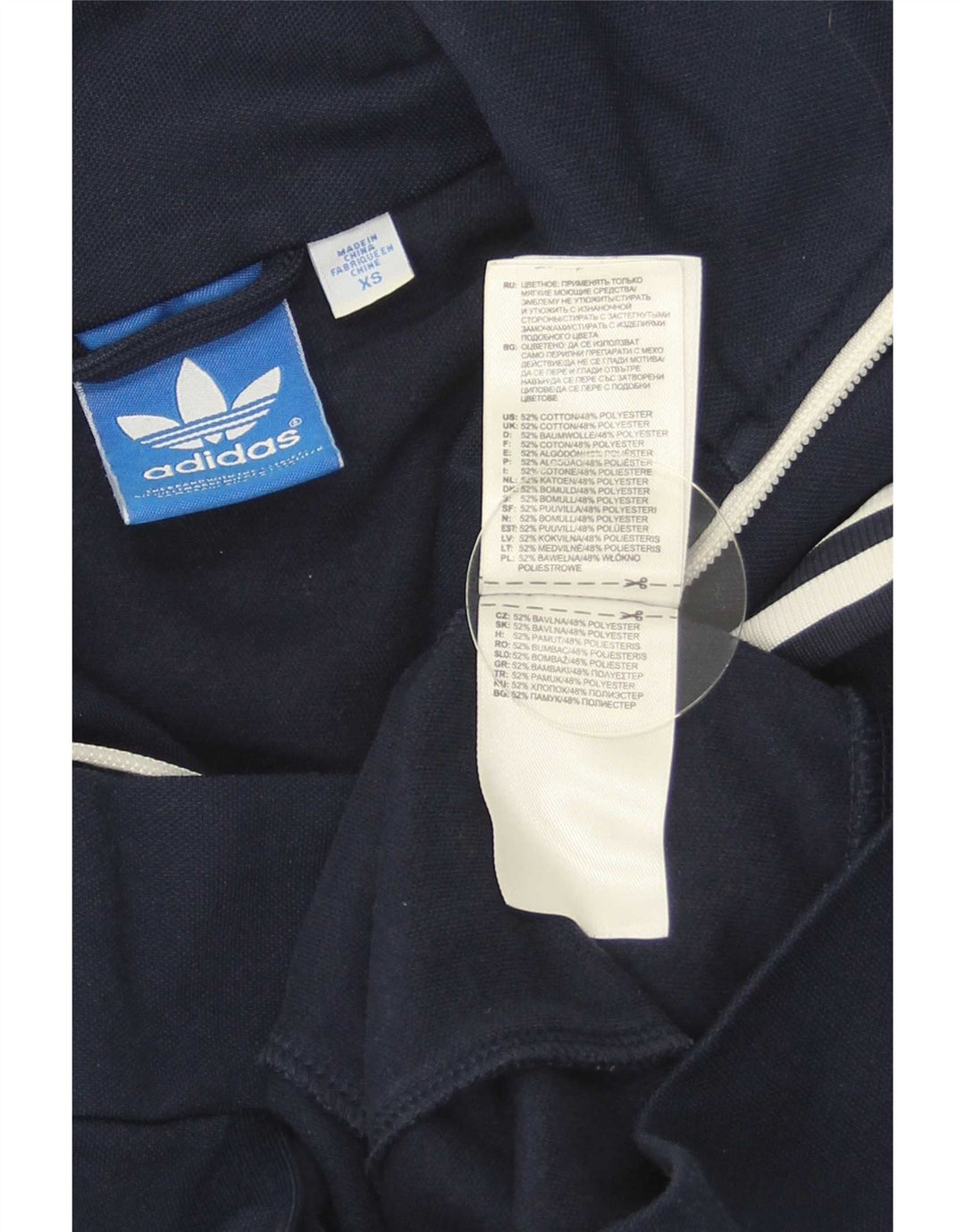 Adidas Træningsdragt topjakke til mænd XS Marineblå bomuld