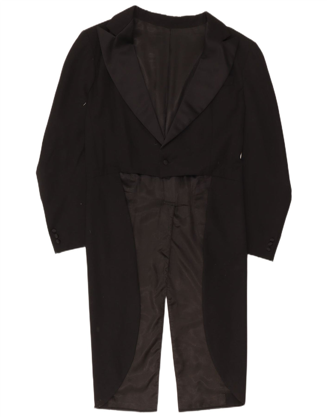 Vintage Herre 1 Knap Tailcoat Blazer Jacket UK 36 Small Black