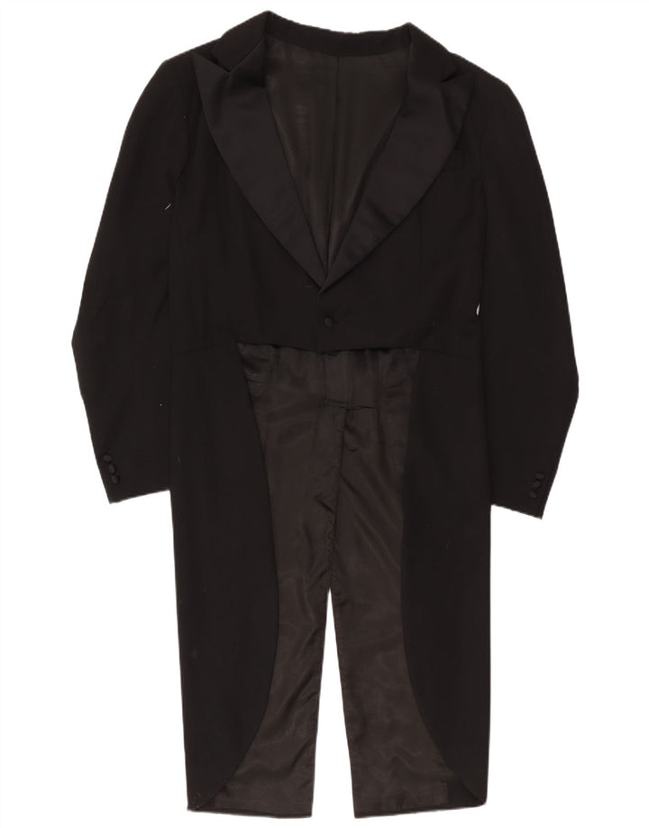 Vintage Herre 1 Knap Tailcoat Blazer Jacket UK 36 Small Black