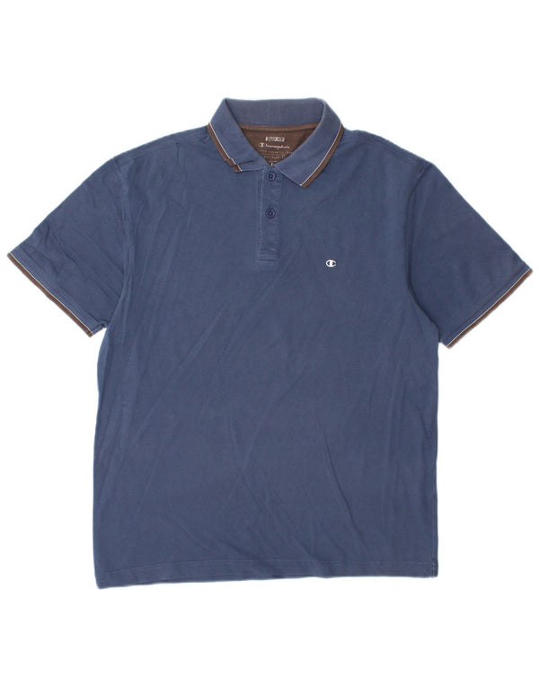 Champion Herre Polo Shirt Large Navy Blue