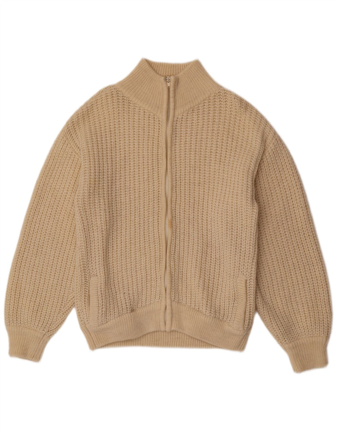 Vintage herre cardigan sweater UK 38 Medium Beige