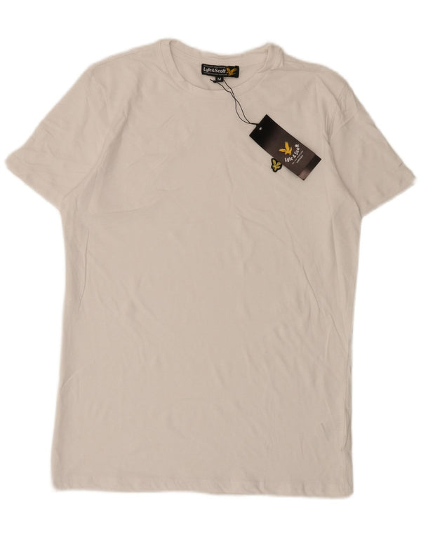 Lyle & Scott Herre T-shirt Top Medium Hvid Bomuld