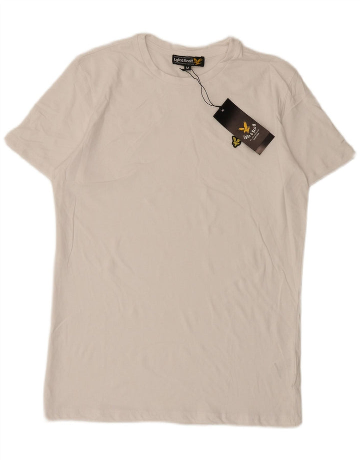 Lyle & Scott Herre T-shirt Top Medium Hvid Bomuld