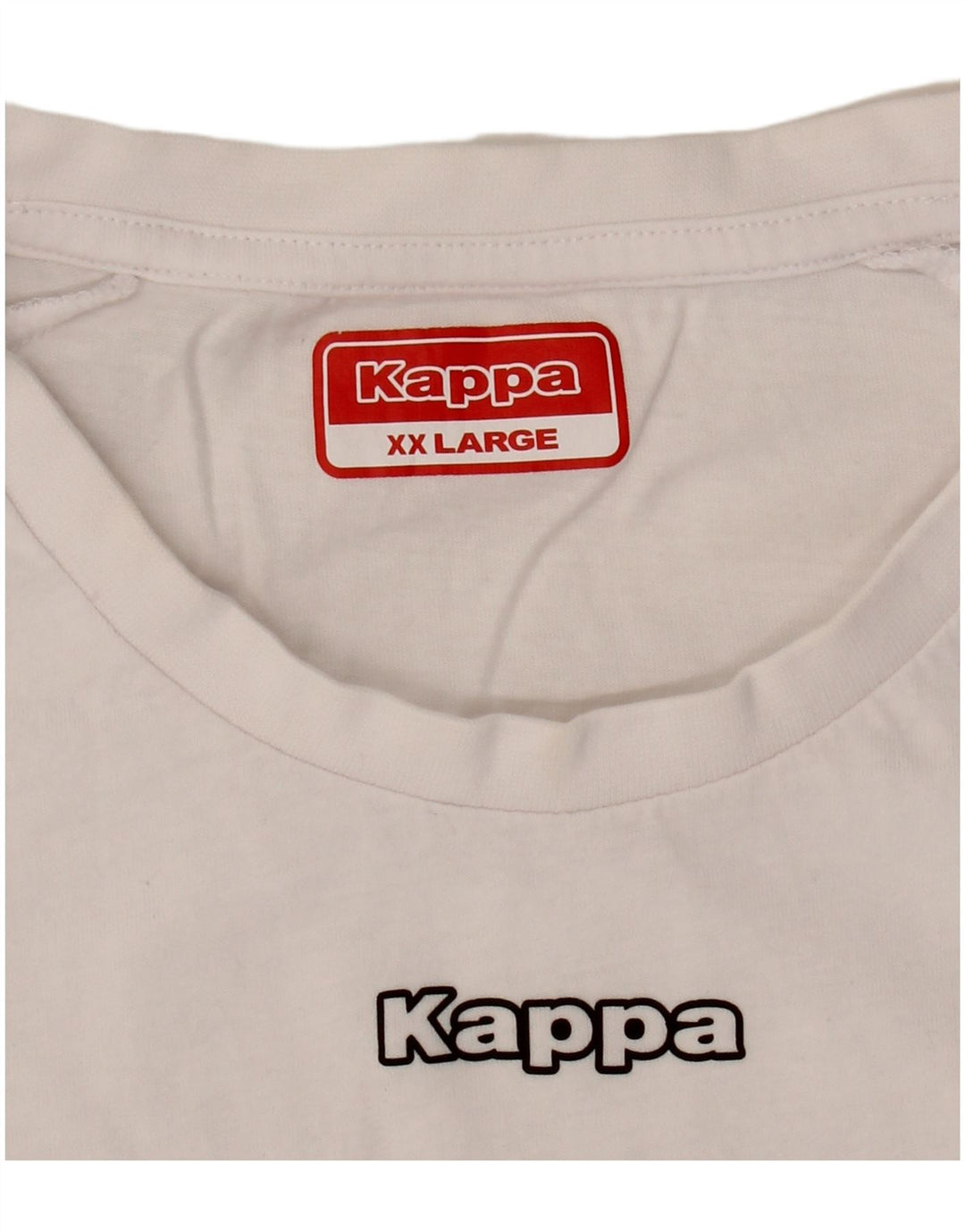 Kappa Herre Grafisk T-Shirt Top 2XL Hvid