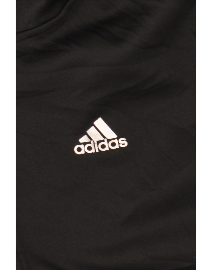 Adidas Herre Climalite hættetrøje med lynlås Medium Sort Colourblock