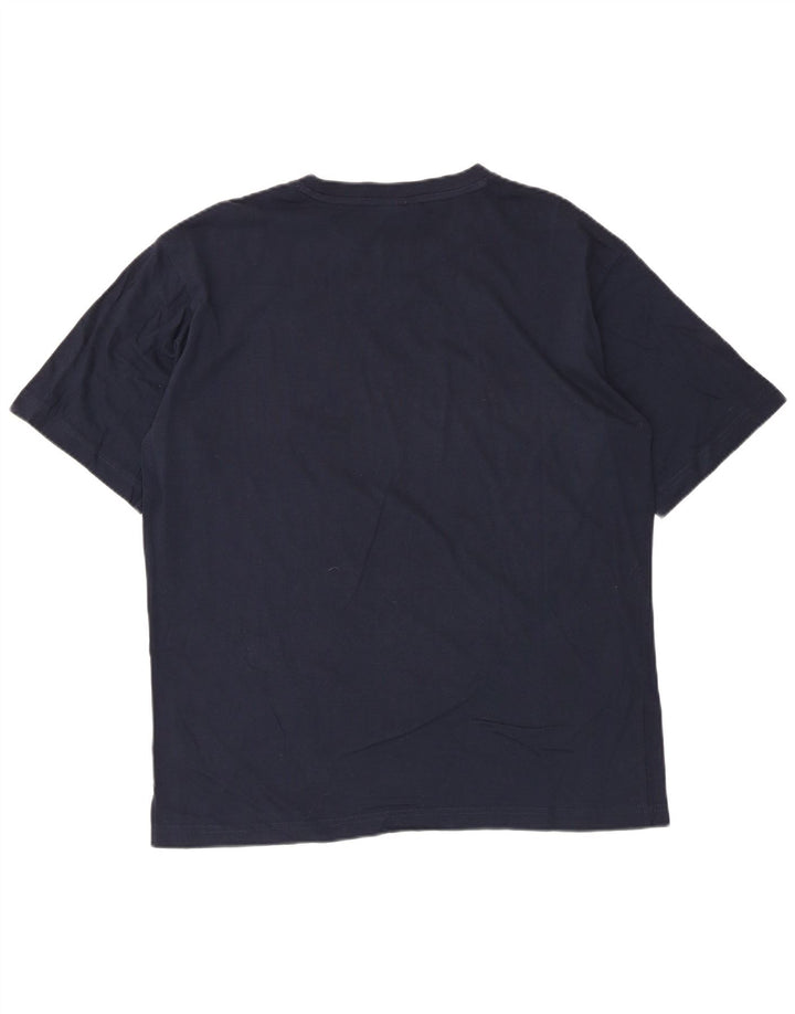 Kappa Herre T-Shirt Top Stor Marineblå Bomuld