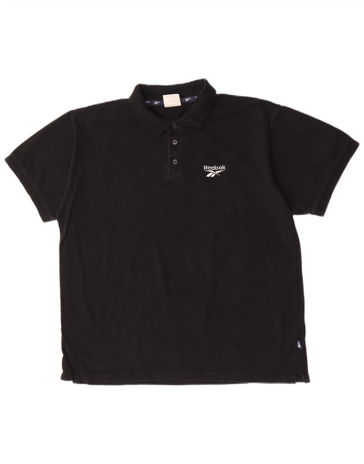 Reebok herre poloshirt stor sort bomuld