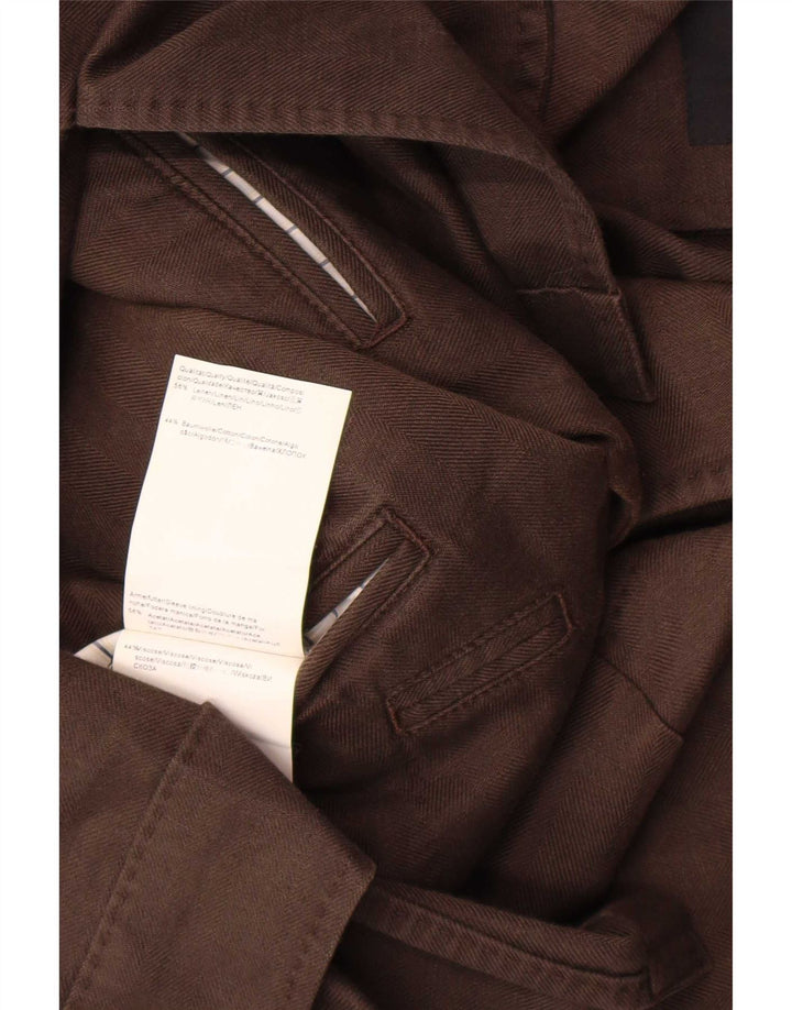 Hugo Boss Herre 2-knaps blazerjakke EU 52 XL Brun hør