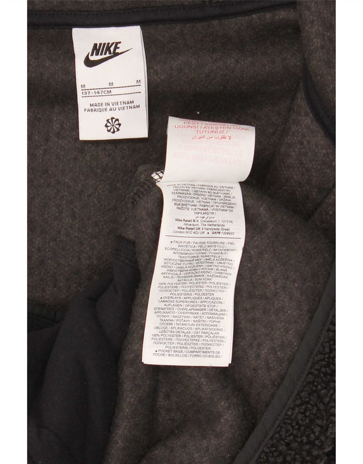 Nike drenge hættejakke i fleece 10-11 år medium sort polyester