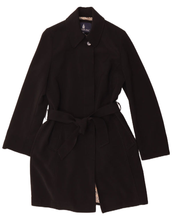 London Fog Dame Oversized Overfrakke UK 6 XS Sort Polyester