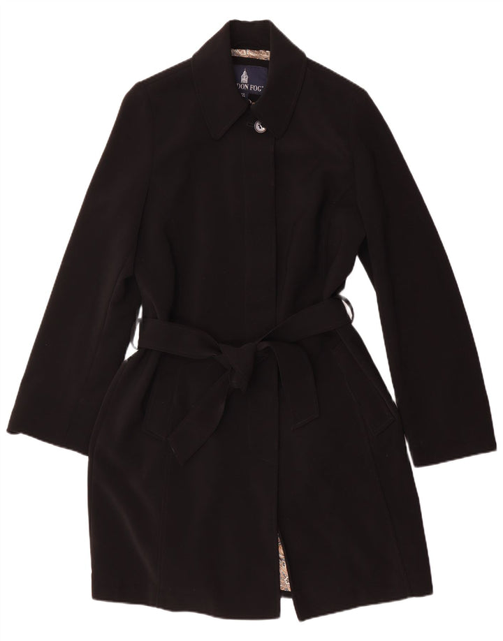 London Fog Dame Oversized Overfrakke UK 6 XS Sort Polyester