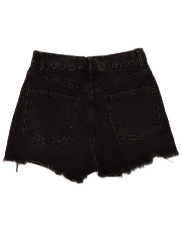 Zara Dame Denim Shorts EU 34 2XS W24 Sort