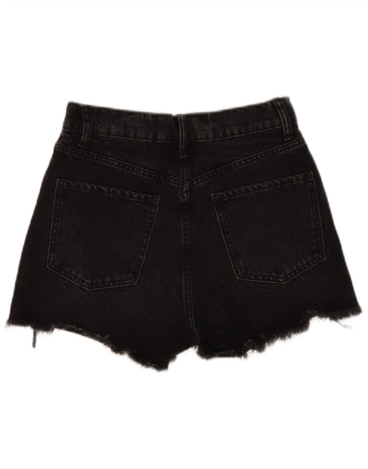 Zara Dame Denim Shorts EU 34 2XS W24 Sort