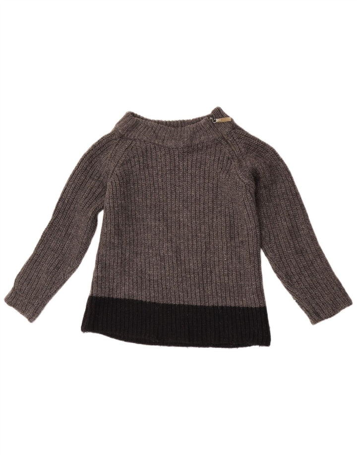 Sportmax trøje med lynlås til kvinder UK 10 Small Grey Colourblock