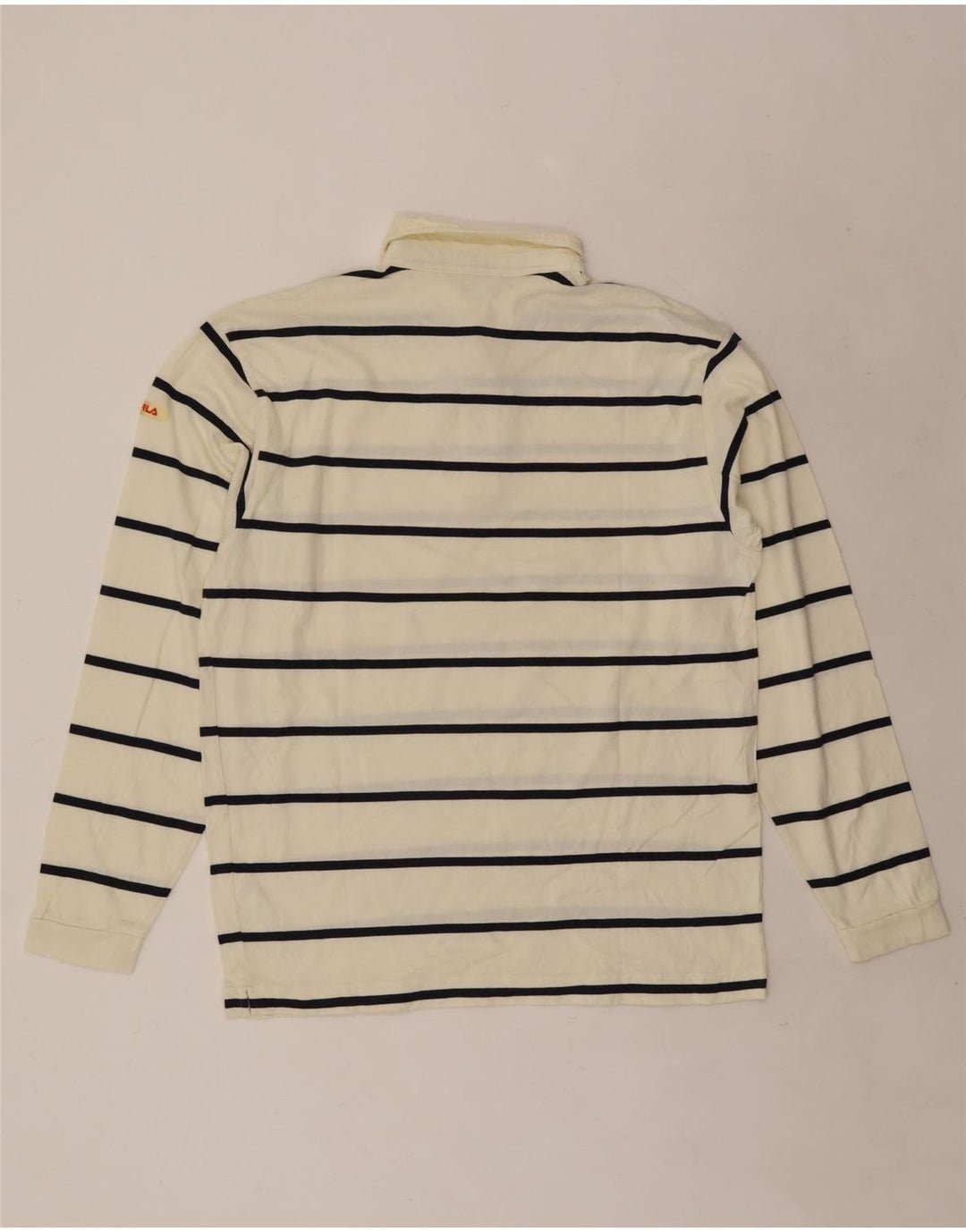 Fila Langærmet poloshirt til mænd Medium Off White Stribet bomuld