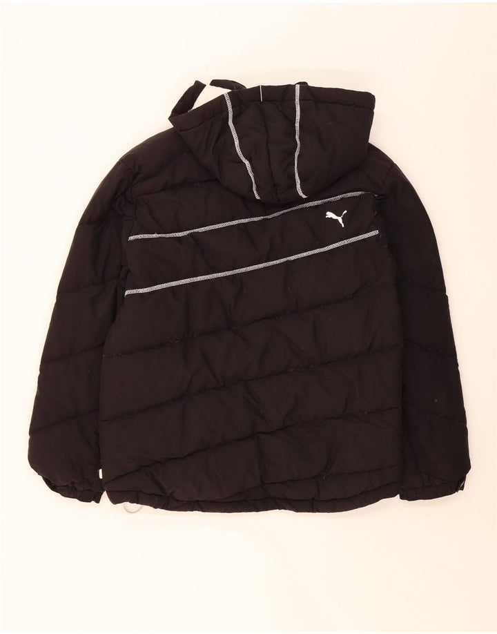 PUMA Mens Graphic Hooded Padded Jacket UK 38 Medium Black