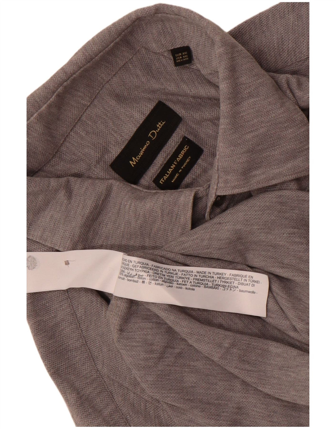Massimo Dutti Herreskjorte 2XL Grå Bomuld