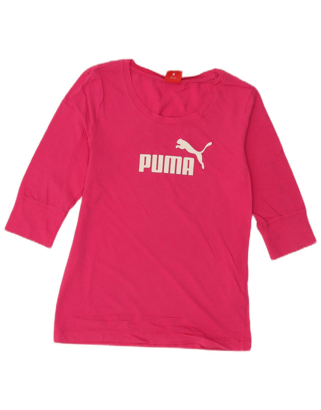 Puma Dame Grafisk Top 3/4 ærme UK 12 Medium Pink Bomuld