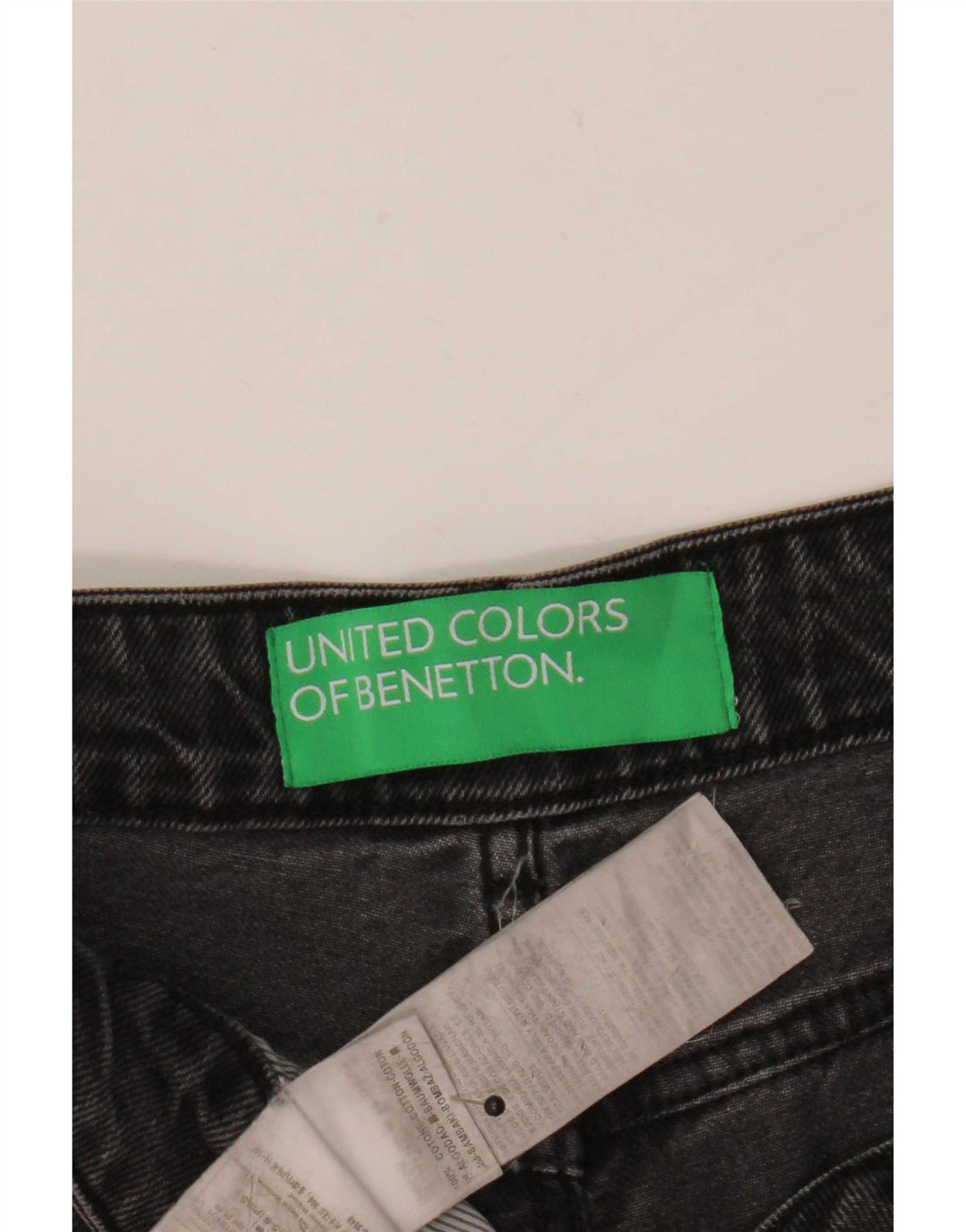 Benetton koniske jeans til kvinder W30 L27 Grå bomuld