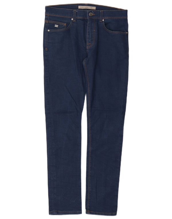 Zara Herre Slim Jeans EU 40 Medium W31 L31 Marineblå Bomuld