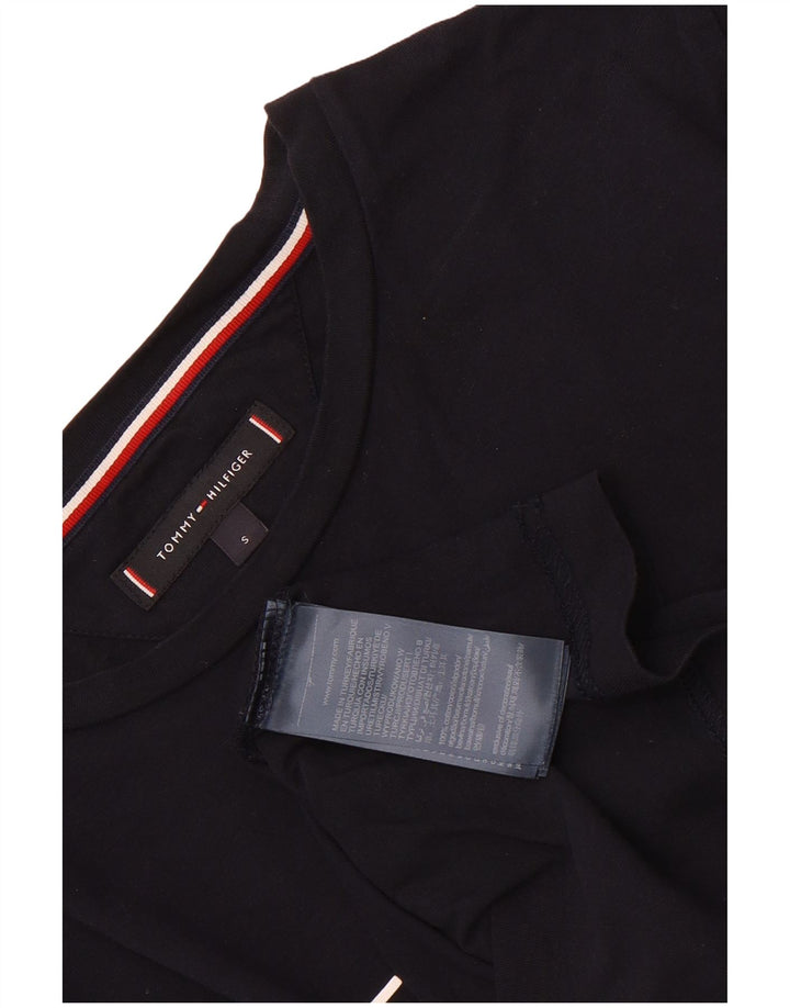 Tommy Hilfiger Herre grafisk T-shirt Top Lille sort bomuld