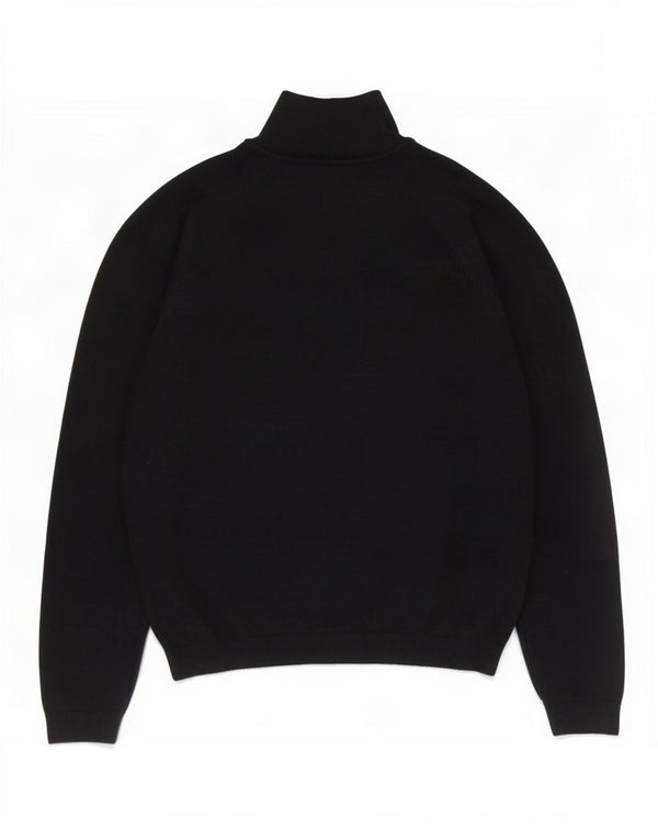 Zara Dame Turtle Neck Jumper Sweater UK 10 Small Black Viscose